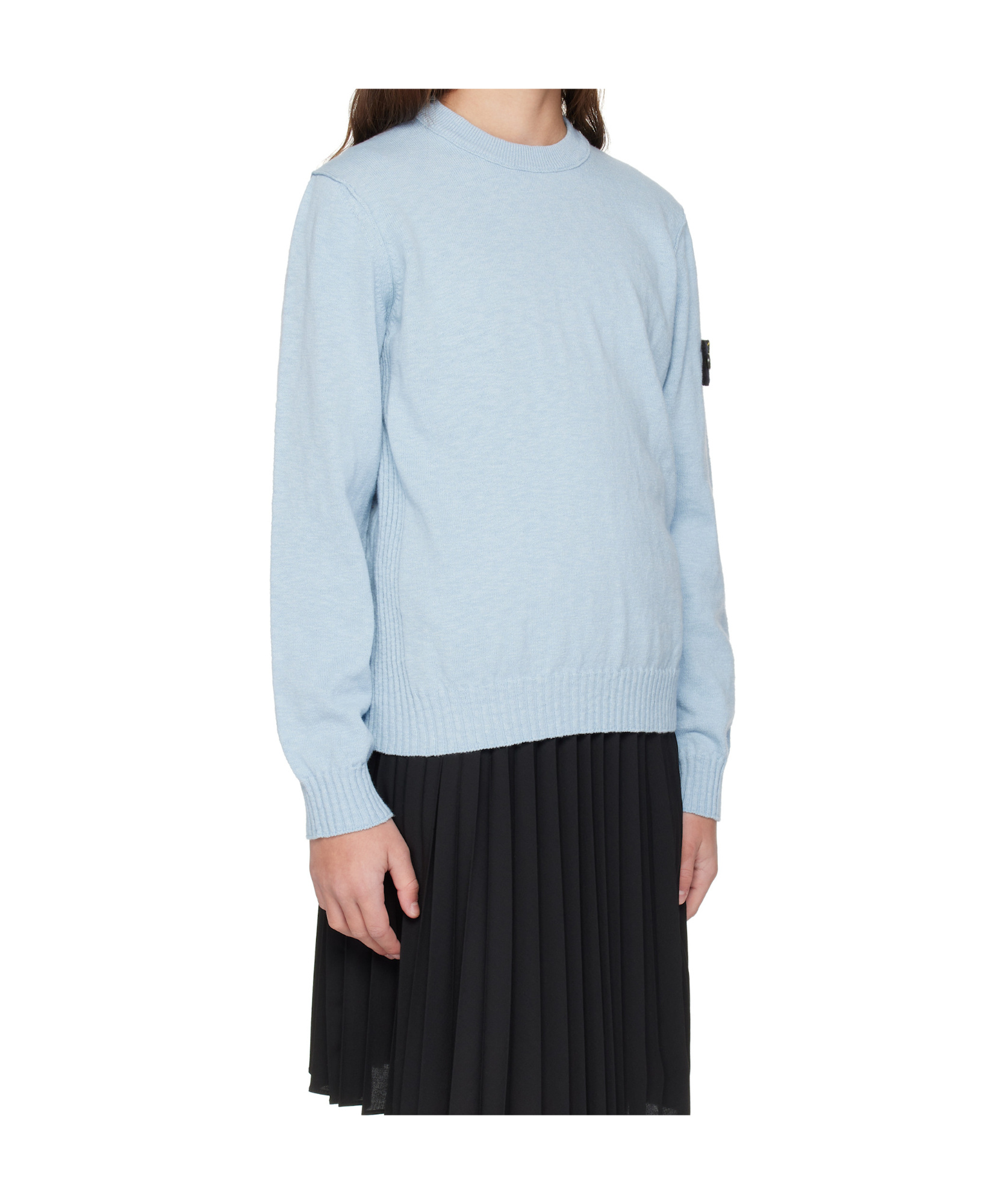 Stone Island Crewneck Sweater In Sky Blue