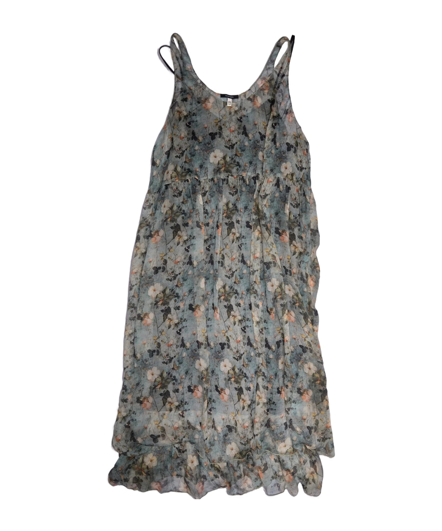 R13 Gathered Tank Dress In Green