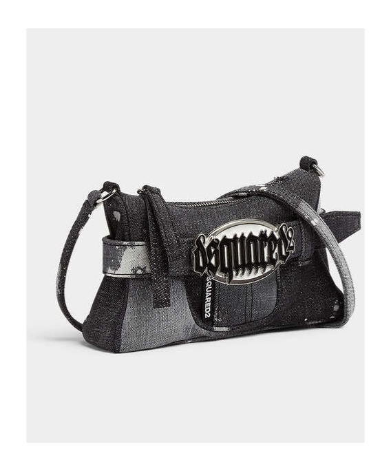 Dsquared2 Mini Zipper Shoulder Bag In Black