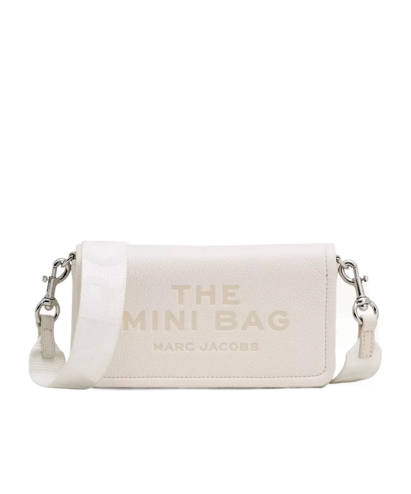 Marc Jacobs The Leather Mini Cotton Cross-body Bag In White