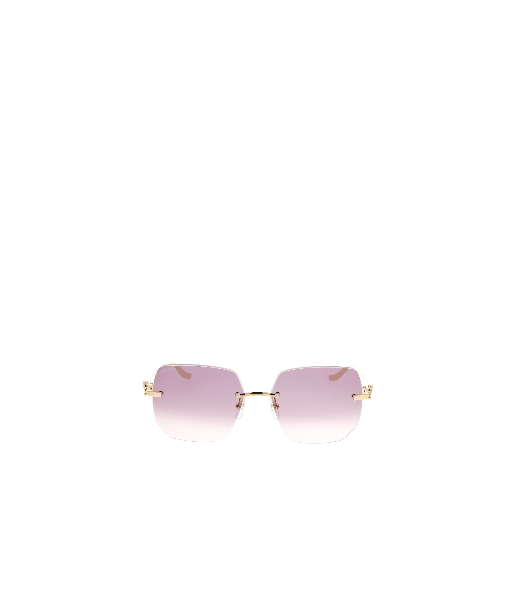Cartier Rectangular Sunglasses In Pink