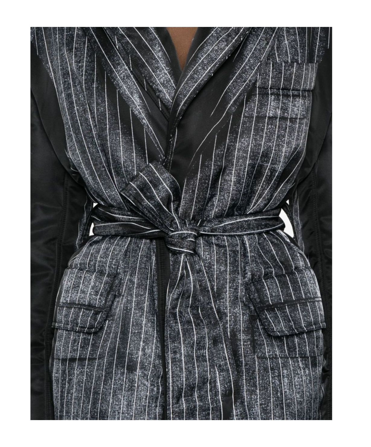 Jean Paul Gaultier Trompe-l'oeil Padded Jacket In Black
