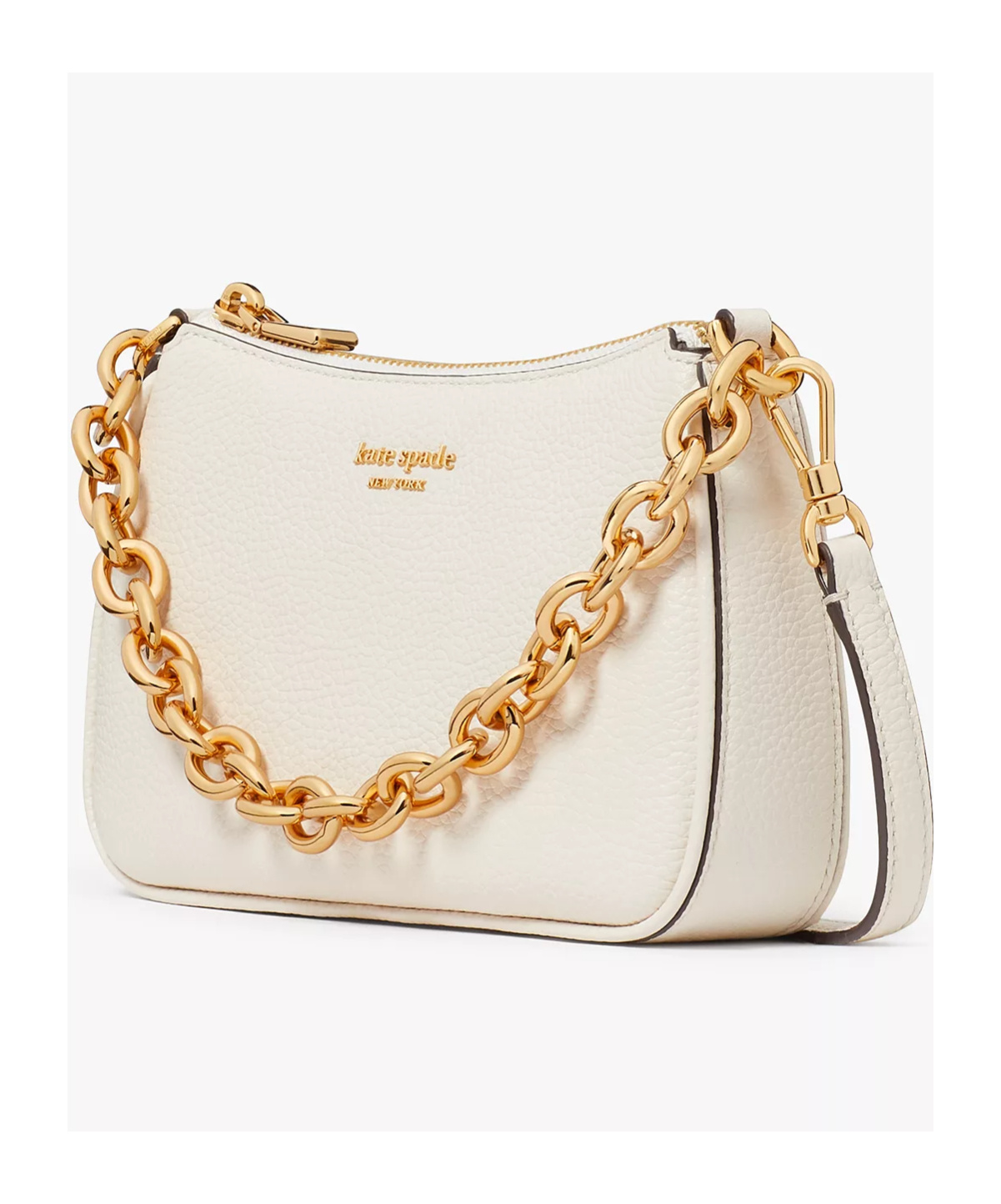 Kate Spade Jolie Small Leather Convertible Crossbody Bag In White