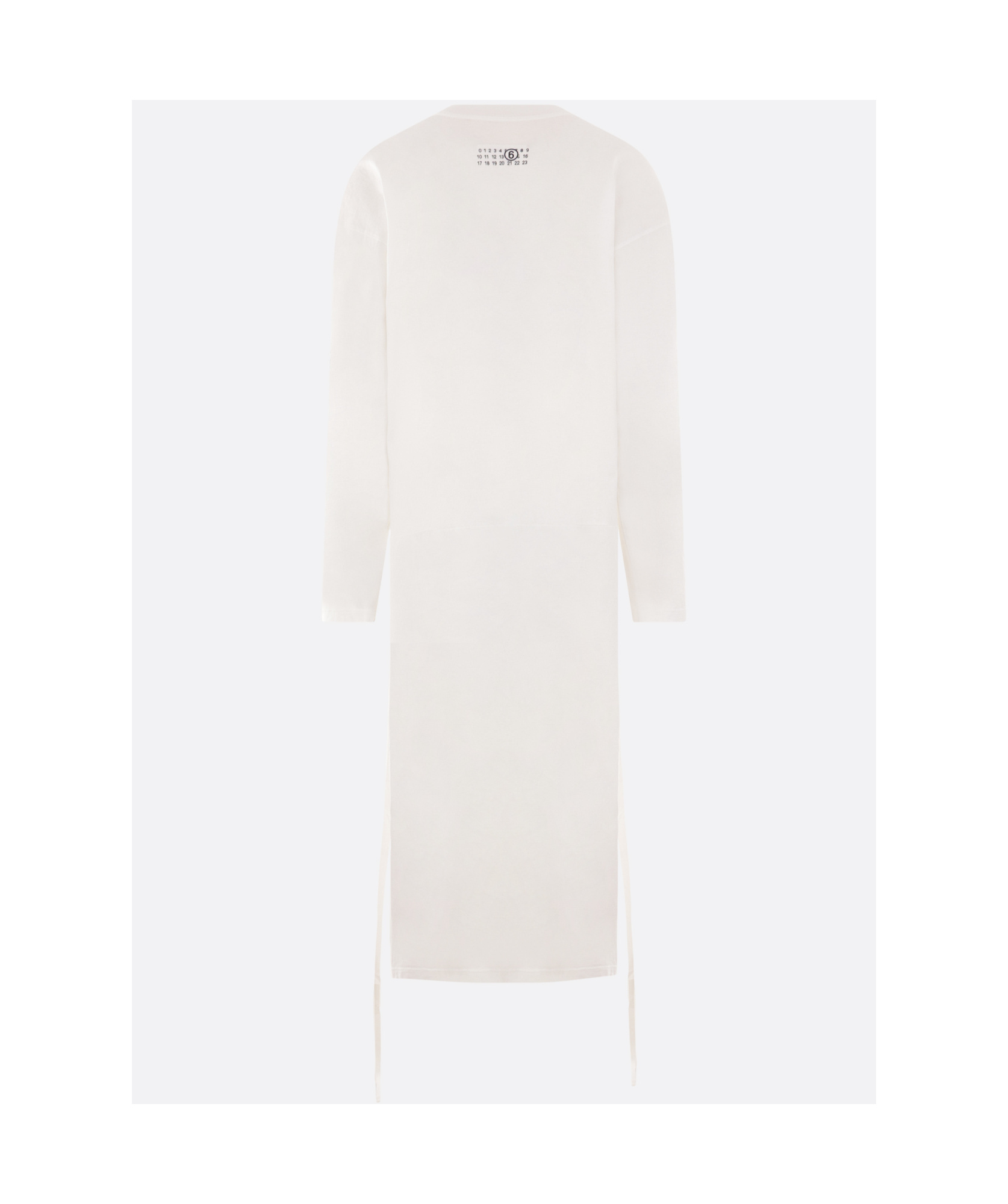 Mm6 Maison Margiela Numbers-motif Long T-shirt In White