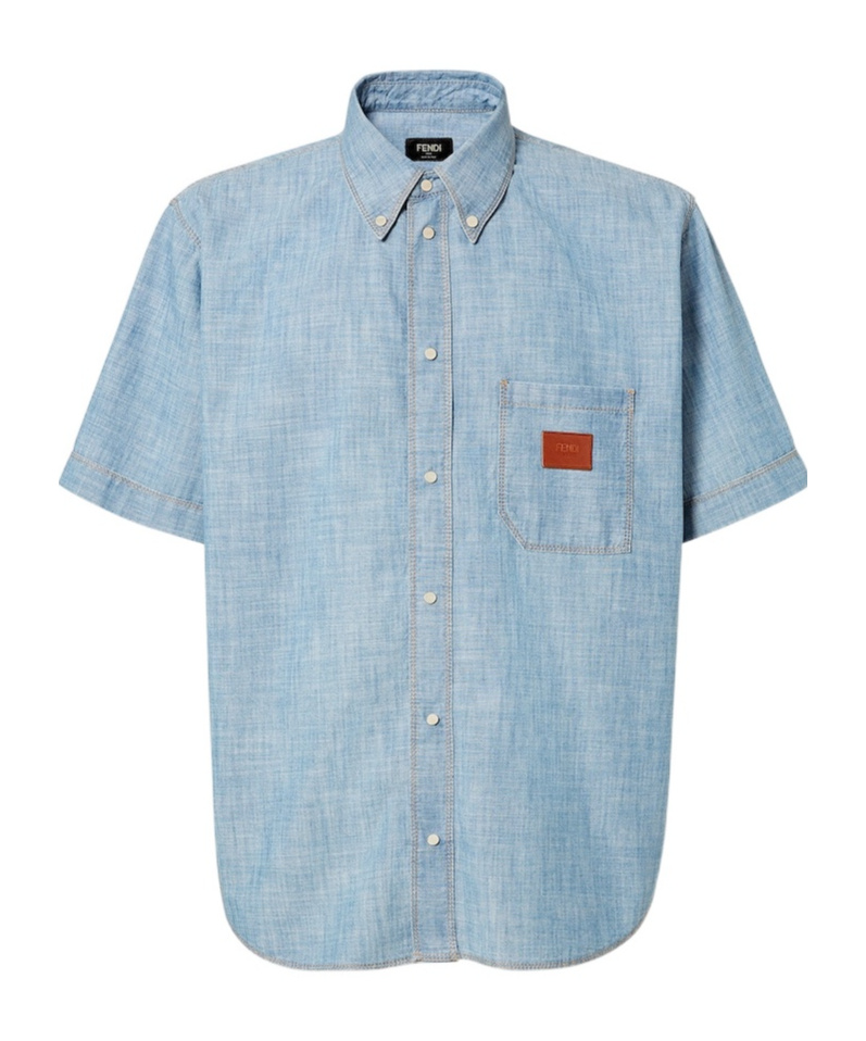 Fendi Light Blue Chambray Shirt