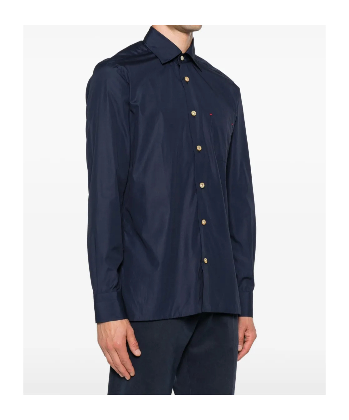 Kiton Long Sleeve Button Down Shirt In Blue