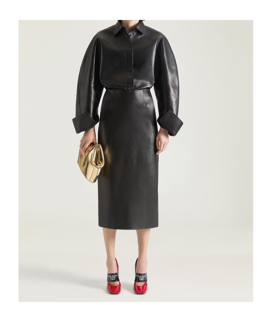 Givenchy Logo Square Toe Mary Jane Pump In Red