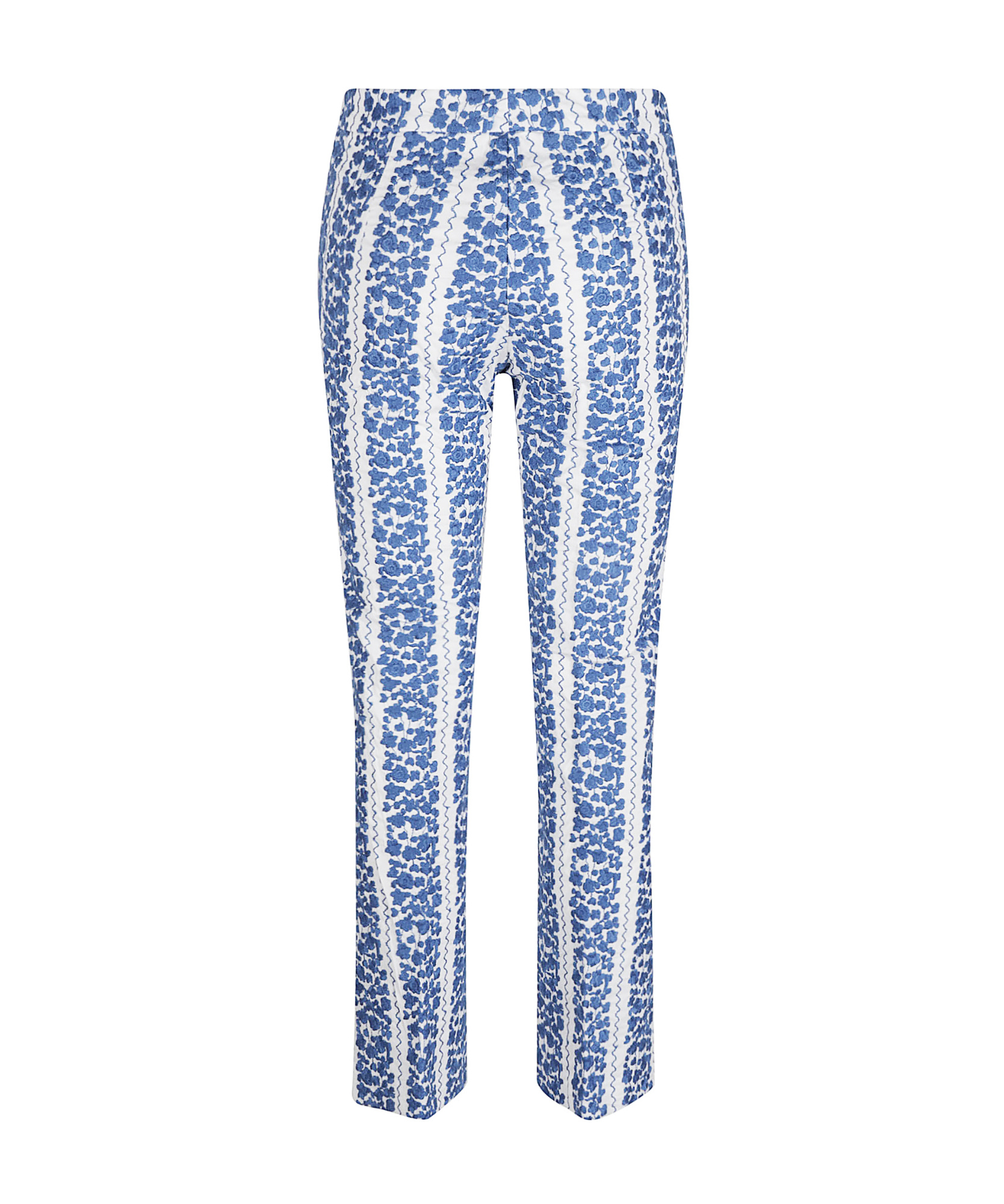 True Royal Embroidered Pattern Pants In Blue