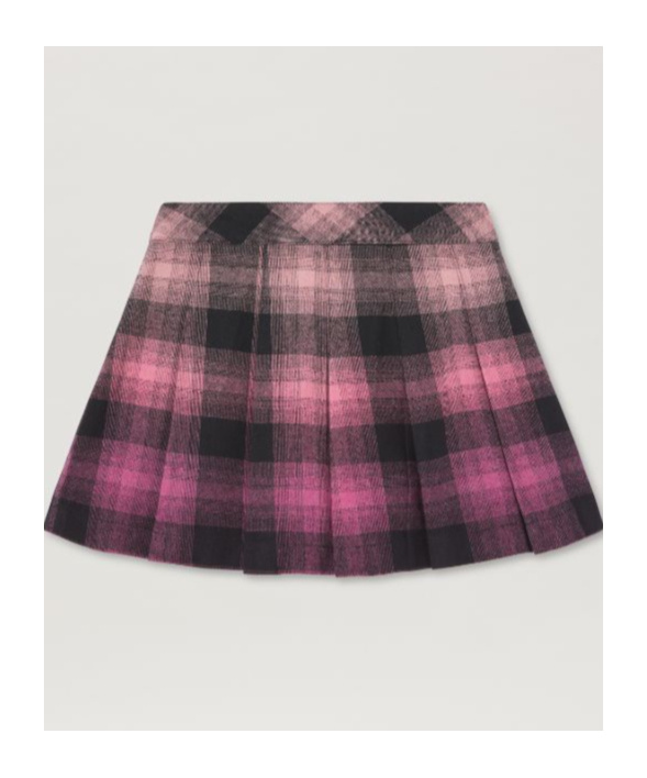 Palm Angels Logo Pleated Skirt In Multicolor