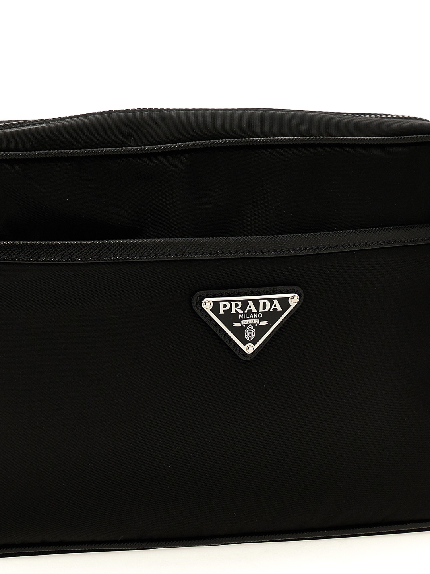 Prada Men's Re-nylon Messenger Bag In Black