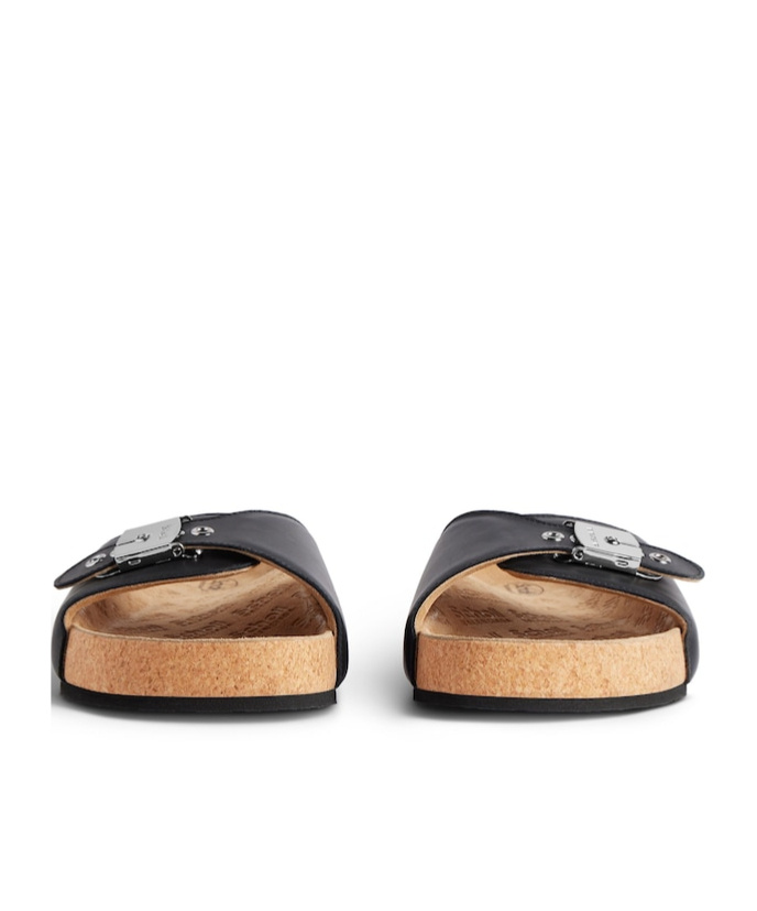 Balenciaga Men's I Scholl Flat Sandal In Black In Black