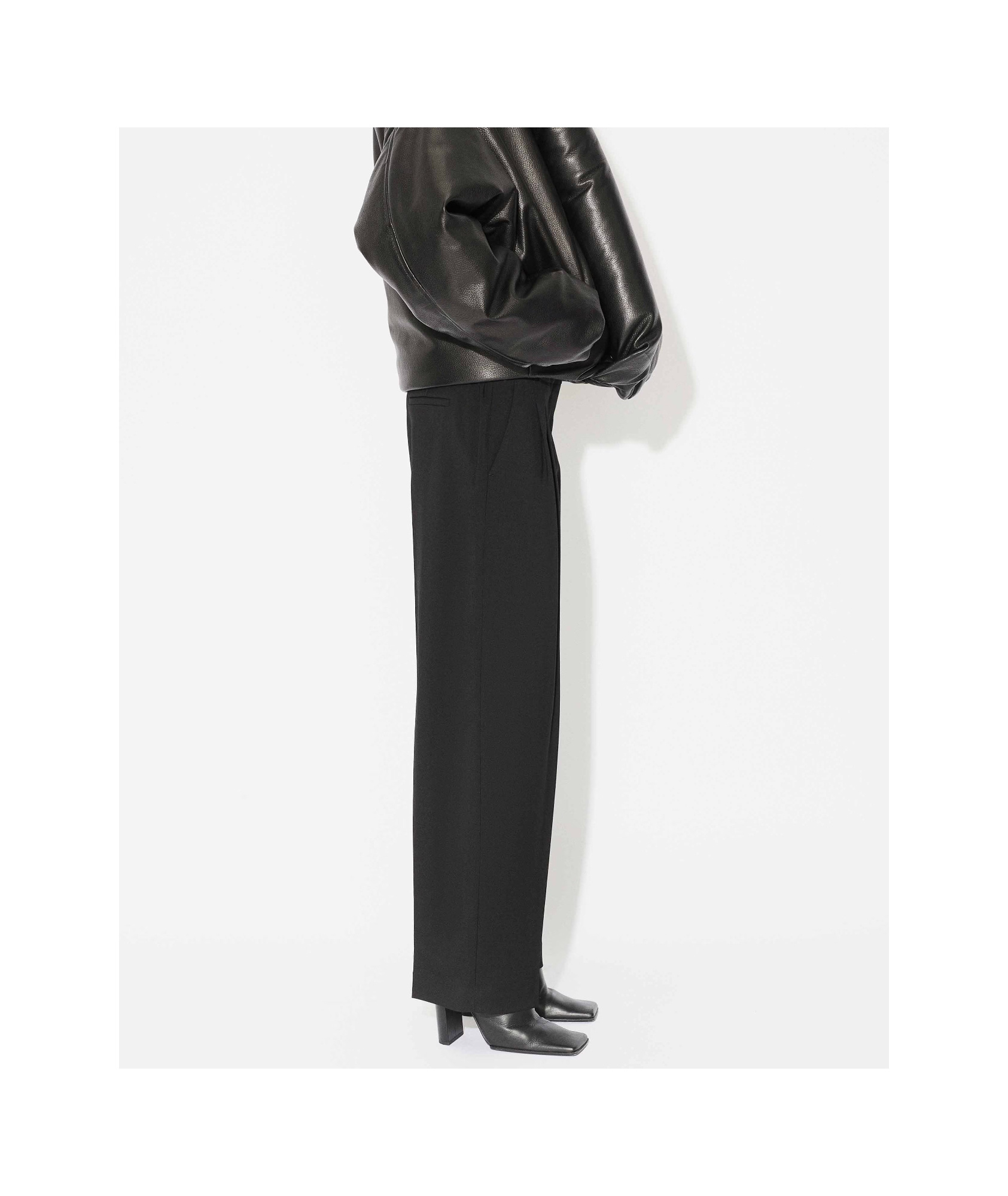 Alaïa Wool Gabardine Tailored Pants In Black