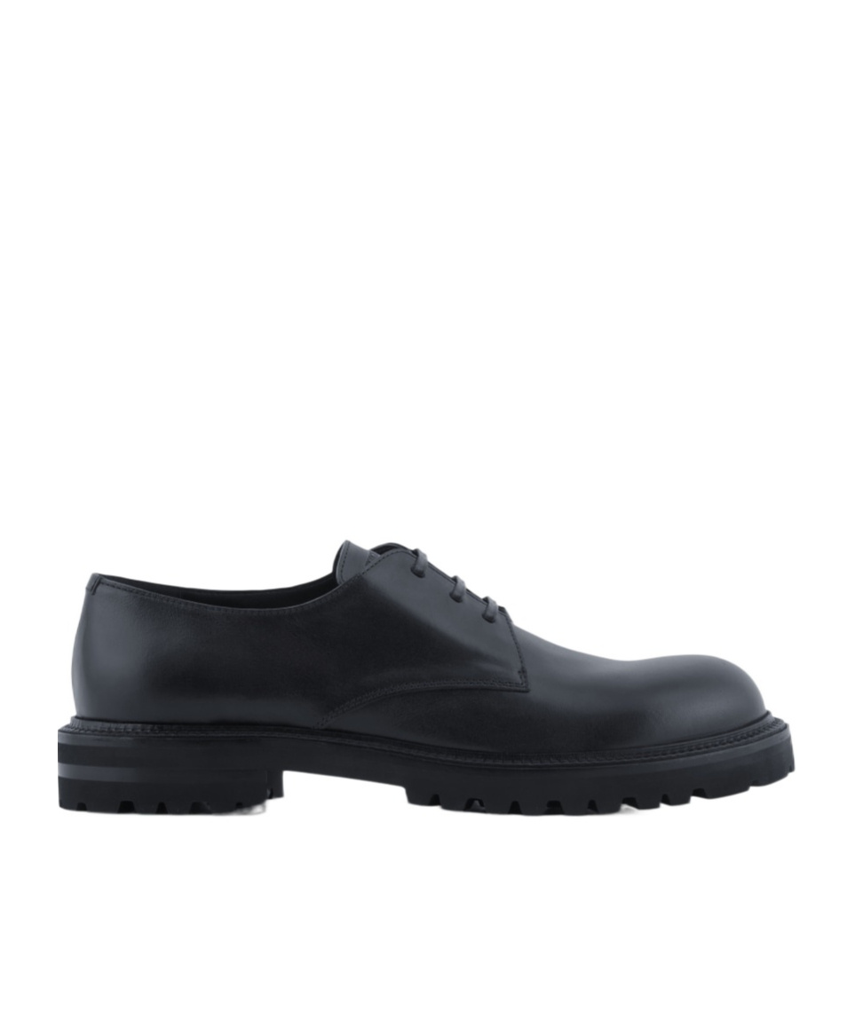 Giorgio Armani Derbies En Cuir De Veau Nappa