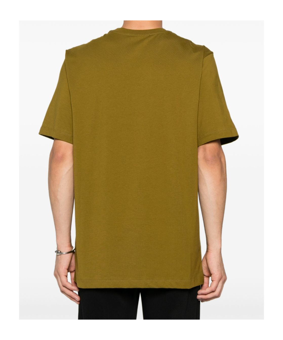 Msgm Cotton T-shirt With Front Printed Logo In Brown