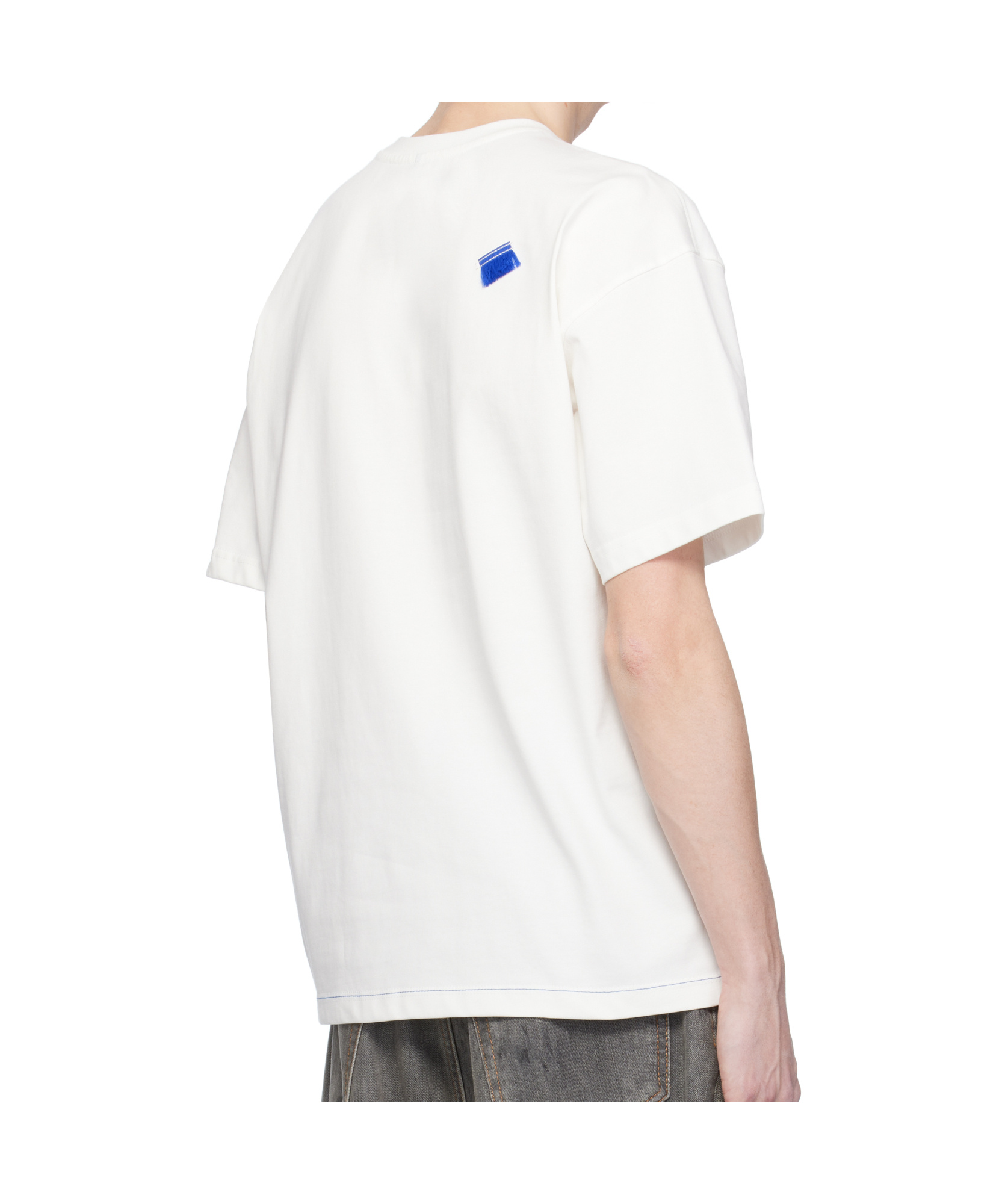 Ader Error Crew Neck Long Sleeve T-shirt In White