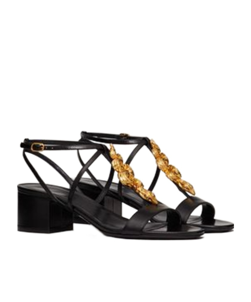 Valentino Snake High-heeled Sandals In Black
