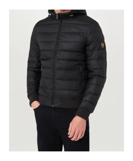 Belstaff Hooded Down Jacket In Black