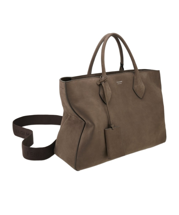 Shop Ferragamo Tote Bag (l) In Brown