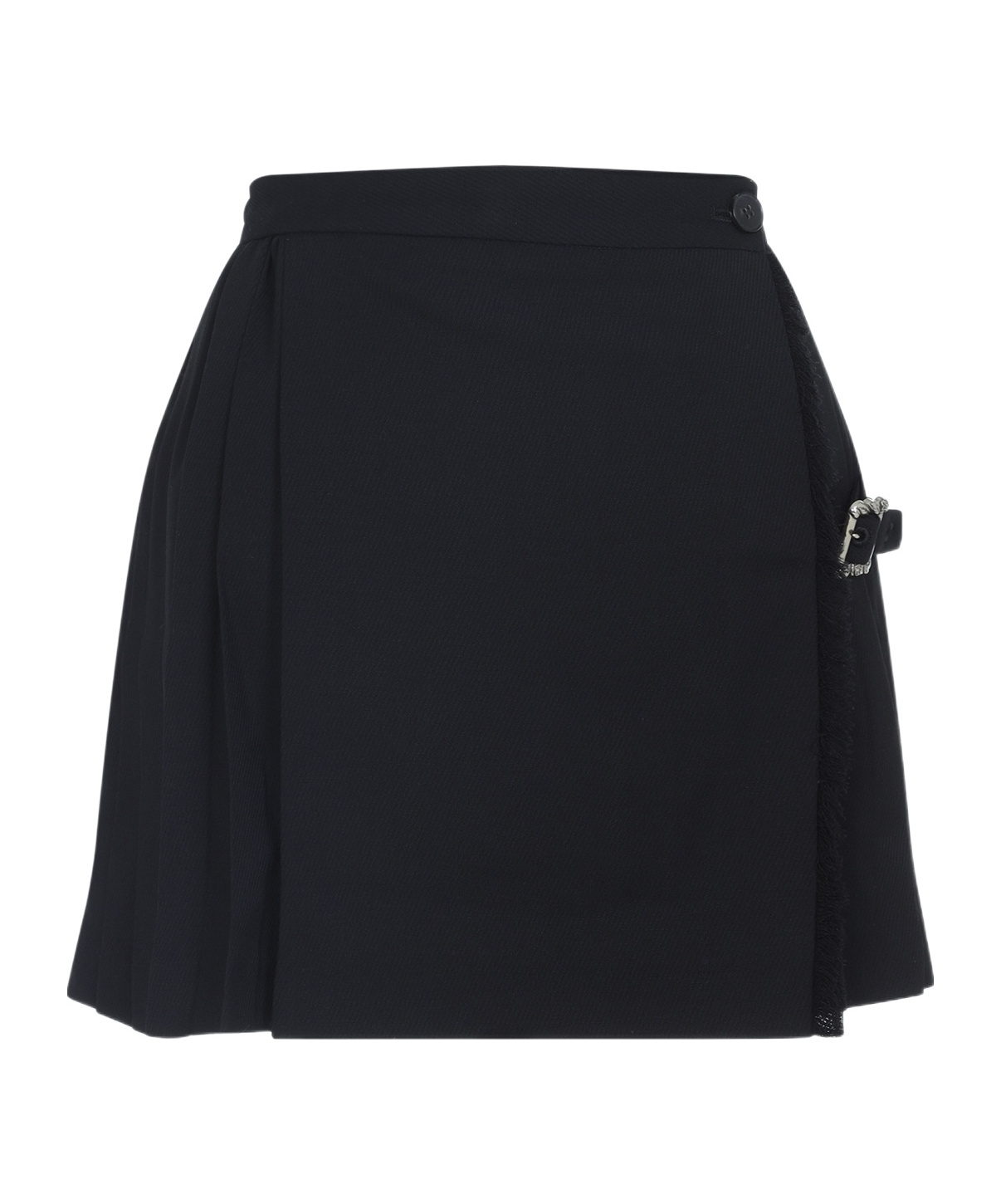 Enfants Riches Deprimes Pleated Buckle-fastening Mini Skirt In Black