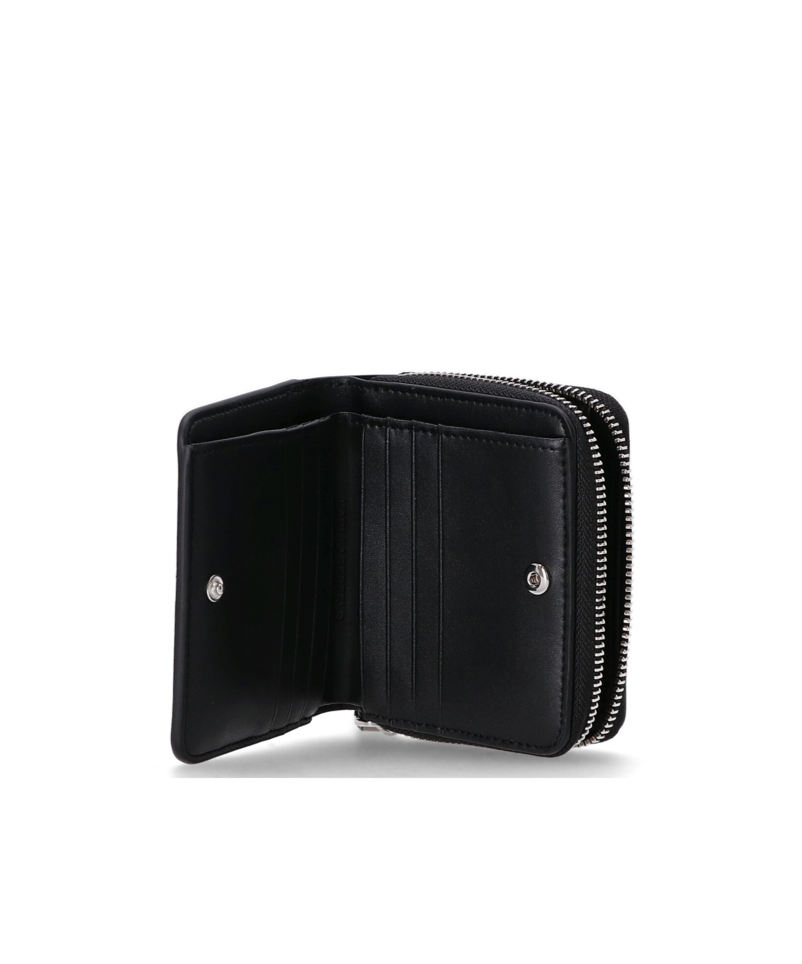 Karl Lagerfeld Round Zipper Wallet In Brown