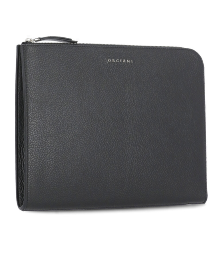 Orciani Micron Zipped Laptop Bag In Black