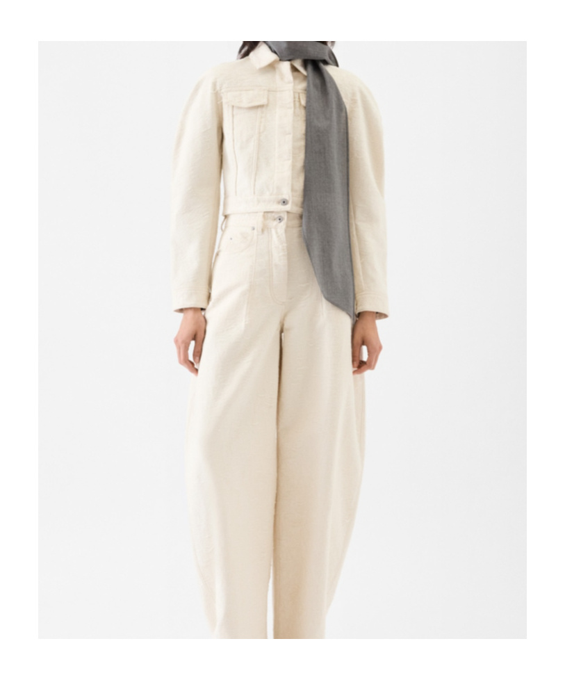 Jacquemus Women La Veste De-nimes Denim Jacket In Neutral
