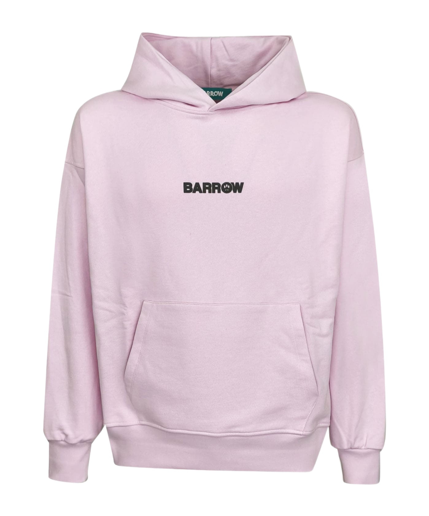 Barrow Hooded Printed Sweatshirt In Pink