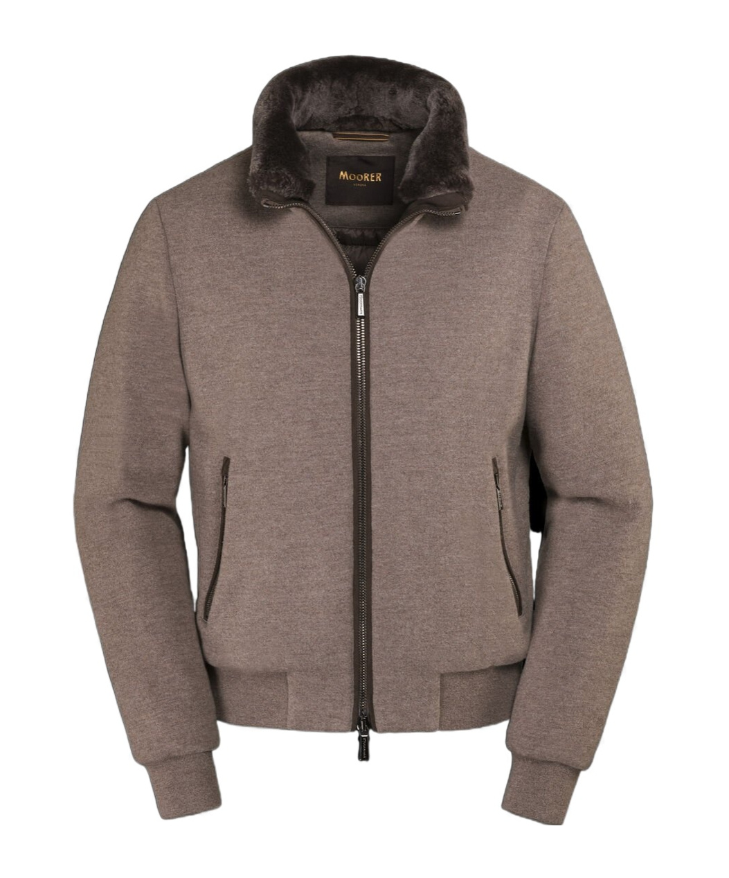 Moorer Bellati-mrw Virgin Wool-blend Jacket In Brown