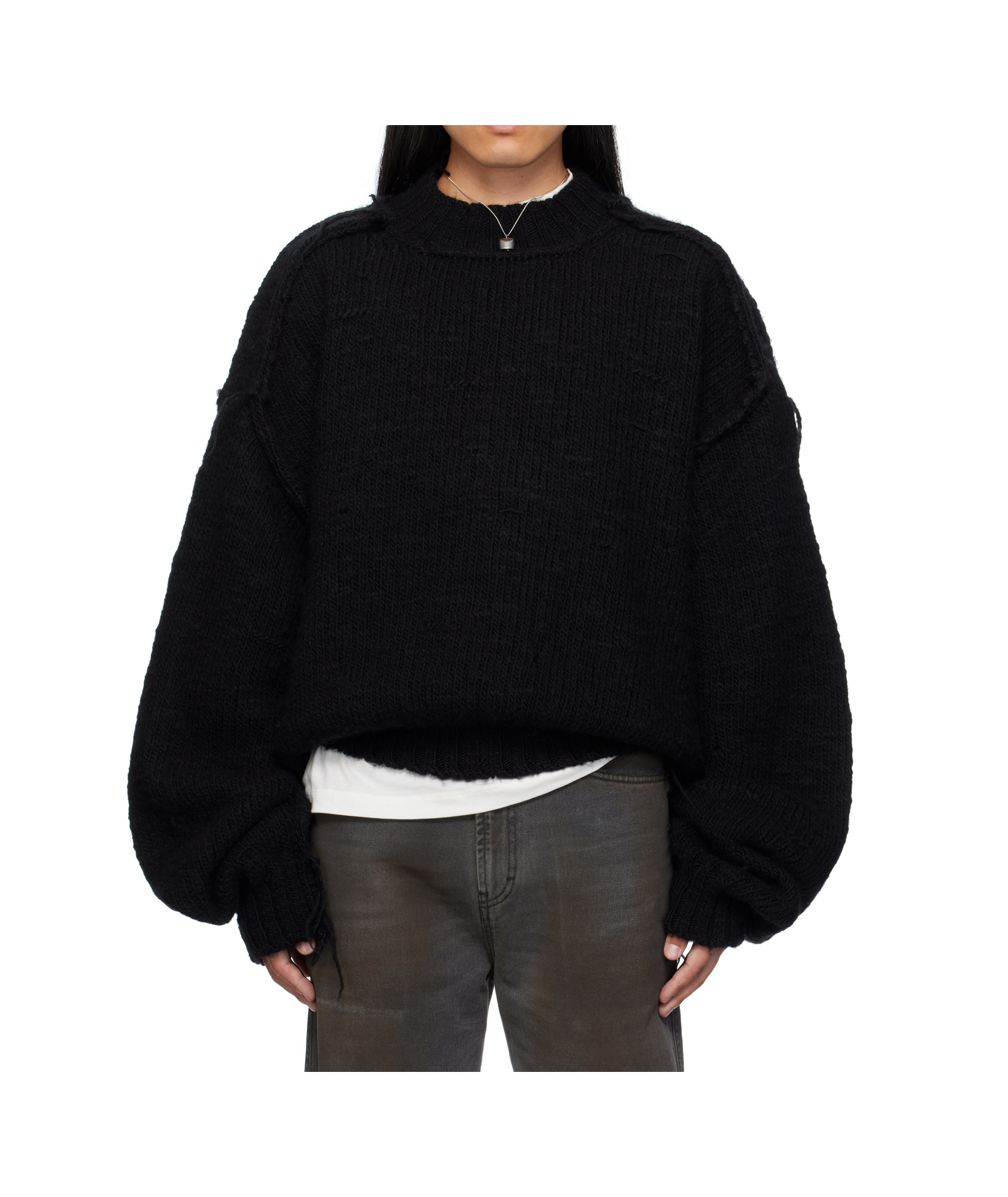 Lu'u Dan Kingpin Knit Sweater In Black