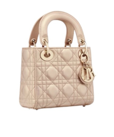 Dior Mini Lady  Handbag In Neutral