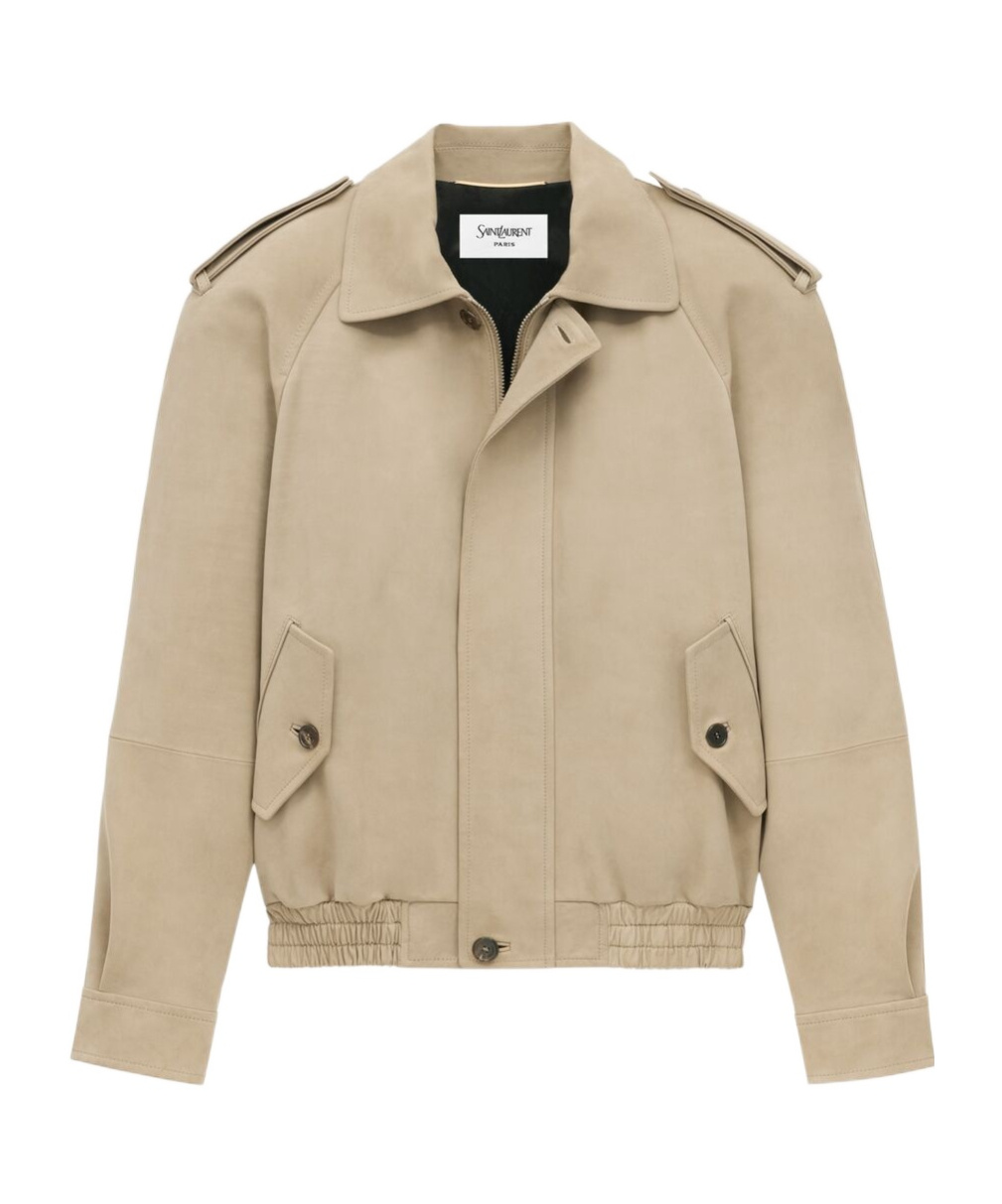 SAINT LAURENT BOMBER JACKET IN NUBUCK