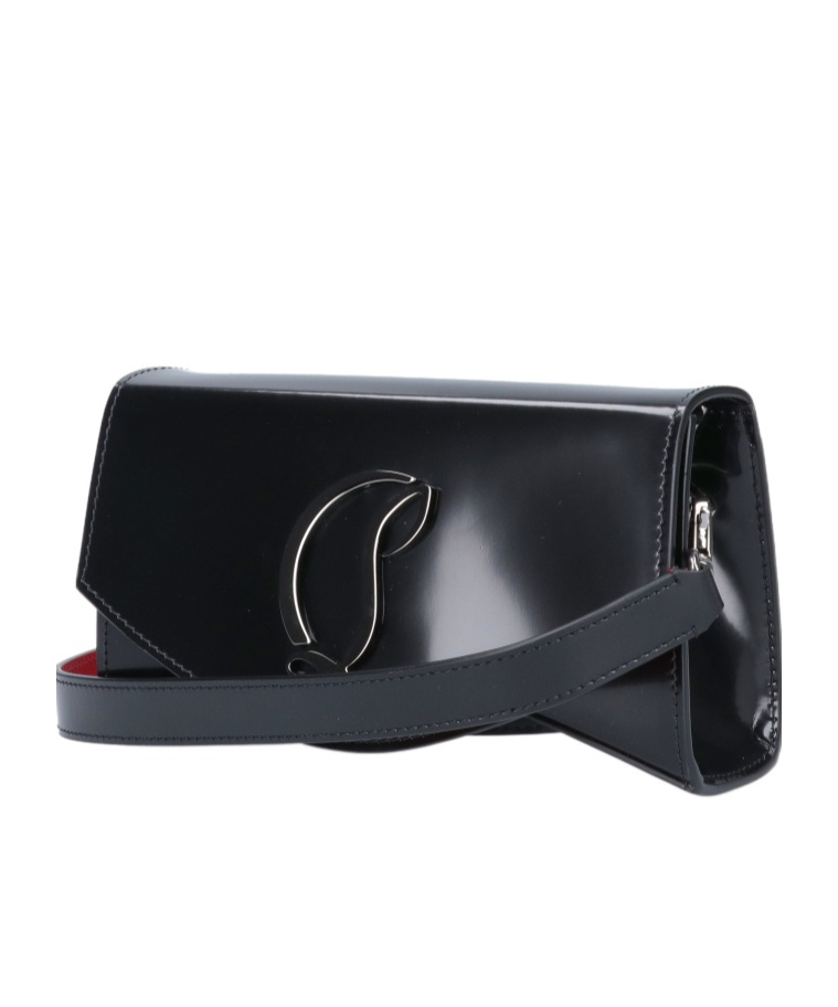 Christian Louboutin Loubi54 Large Leather Crossbody Clutch In Black
