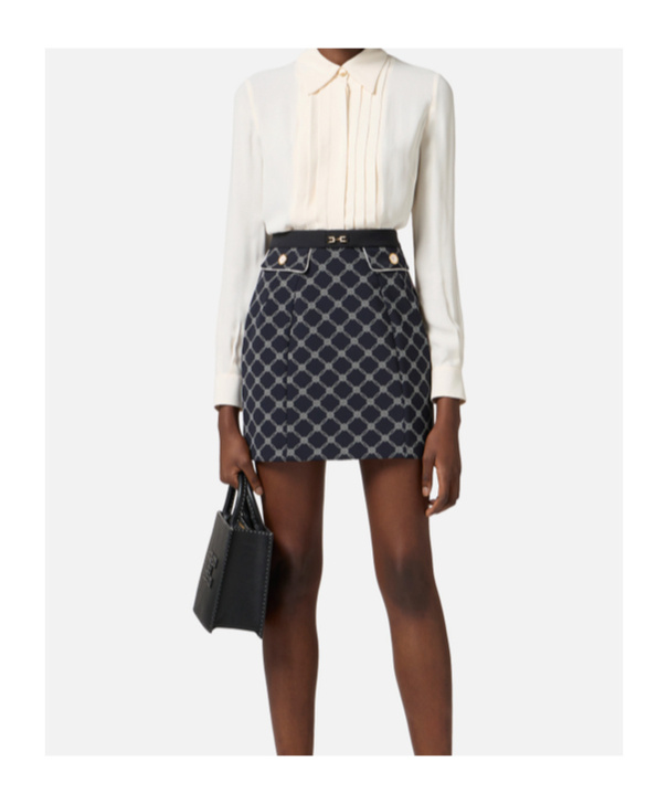 Elisabetta Franchi Georgette Shirt In White