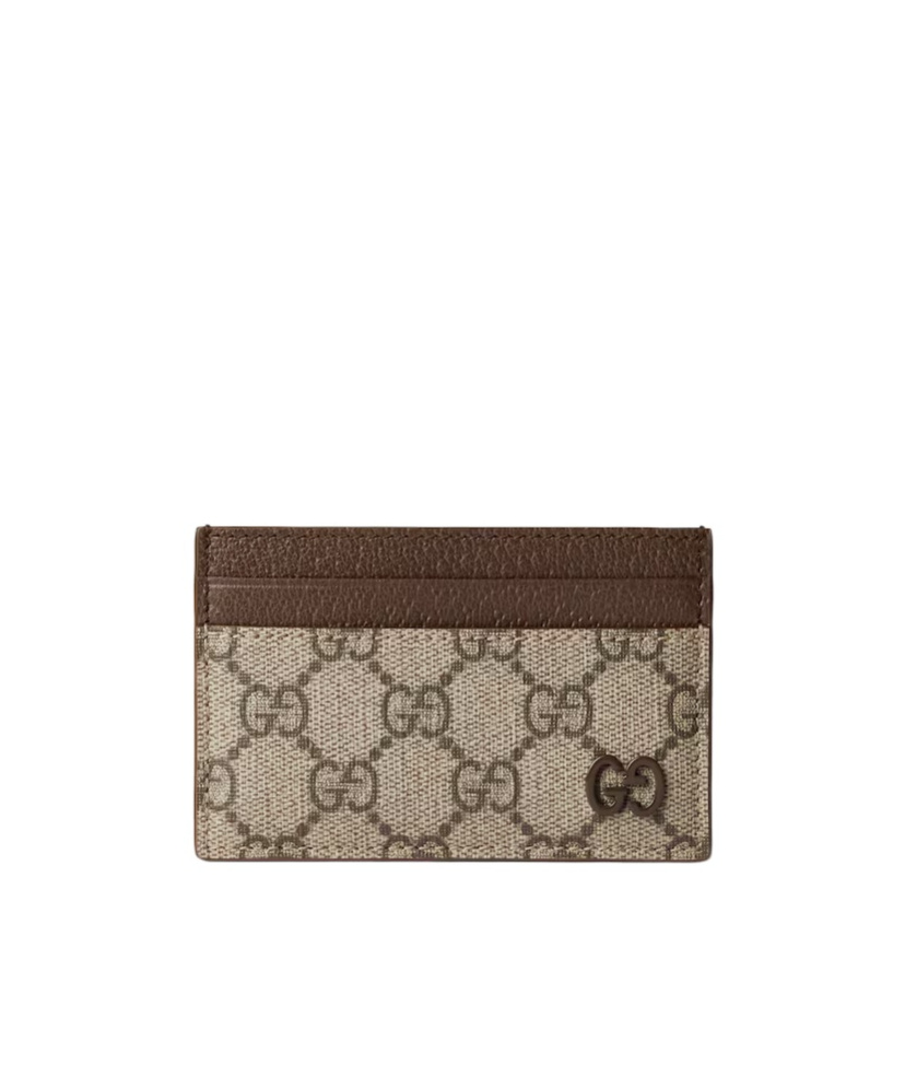Gucci Men Gg Supreme Fabric Card Holder In Multi