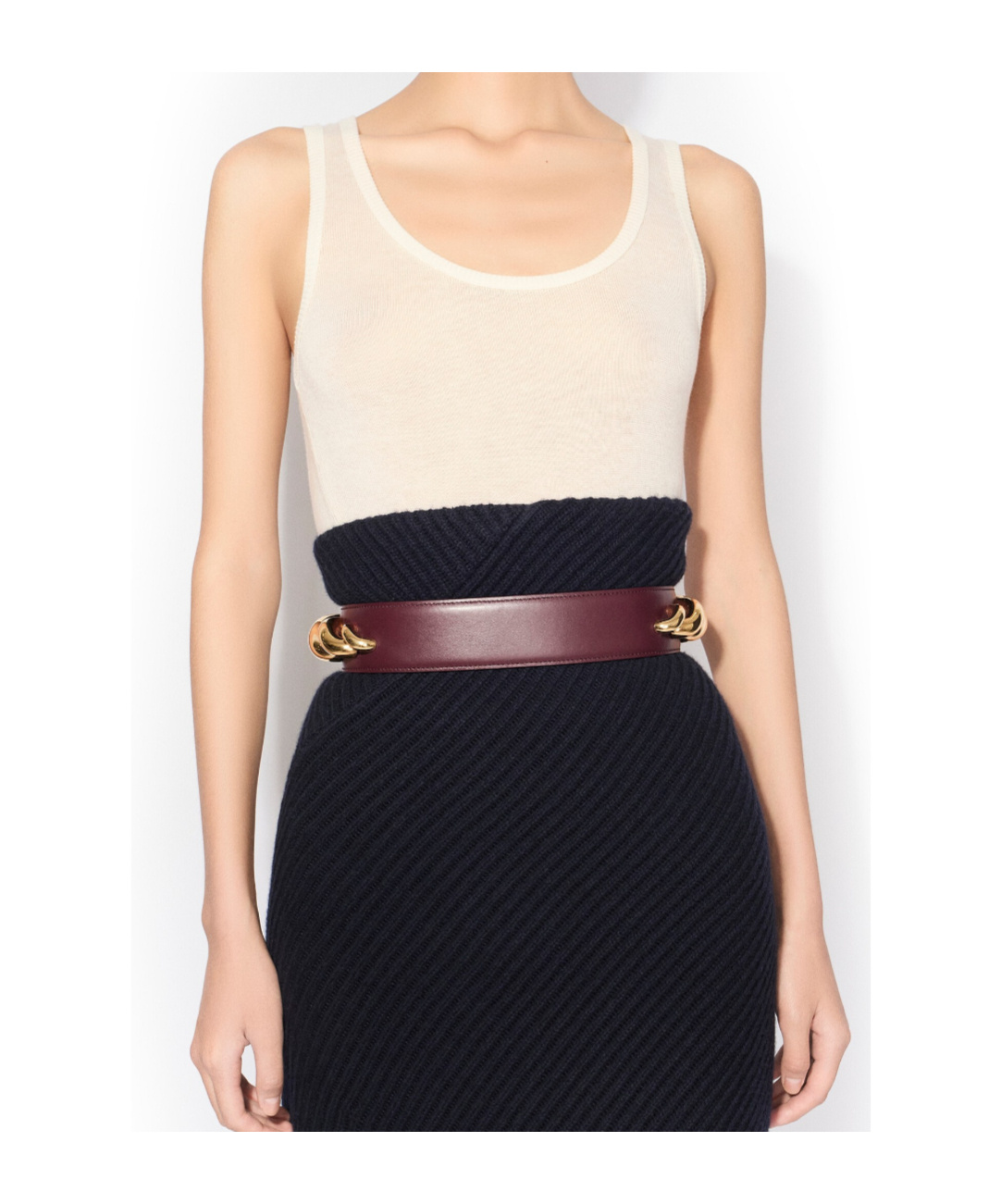 Alaïa Sheer Wool Tank Top In White