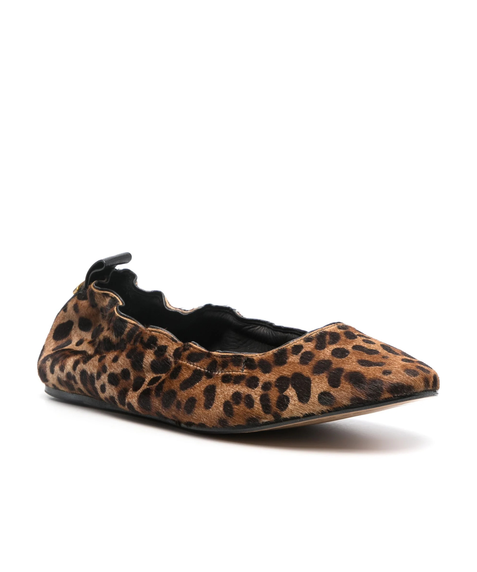 Isabel Marant Leopard Print Ballet Flats In Black