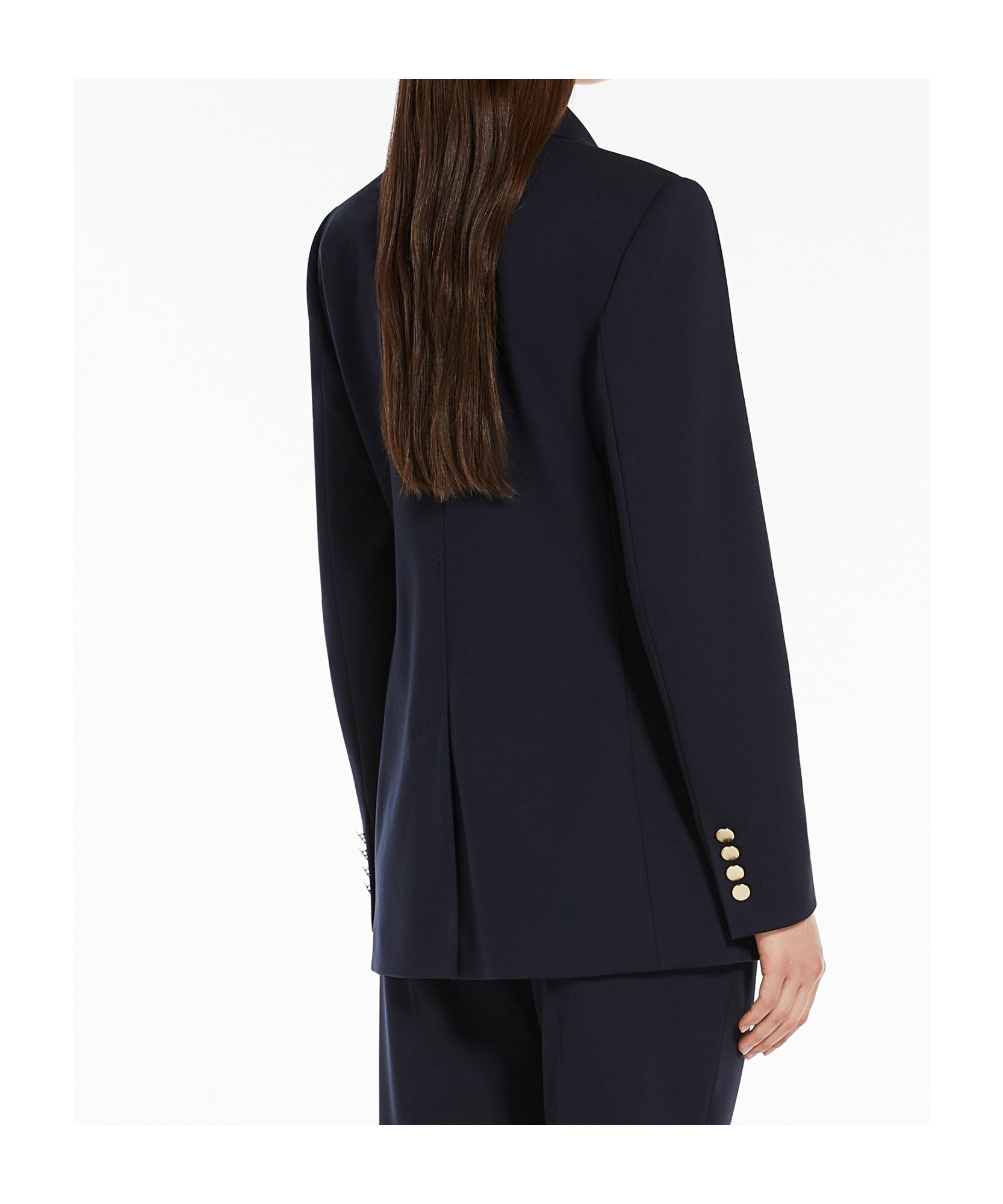 Max Mara Double-breasted Blazer In Black