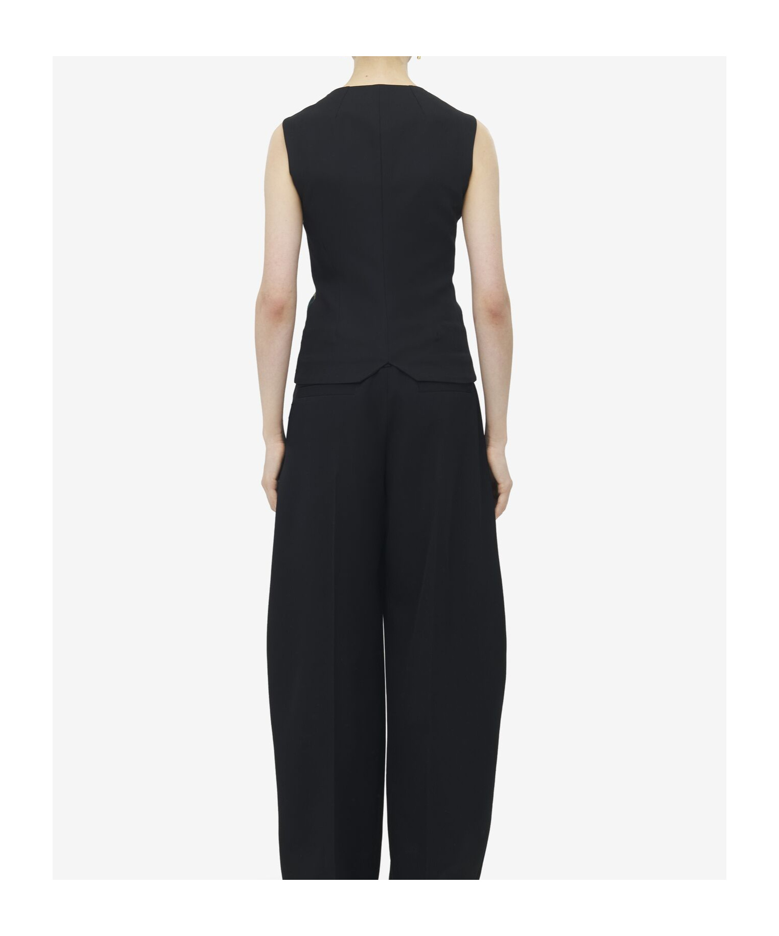 Alexander Mcqueen Sleeveless Wool Tartan Top In Green