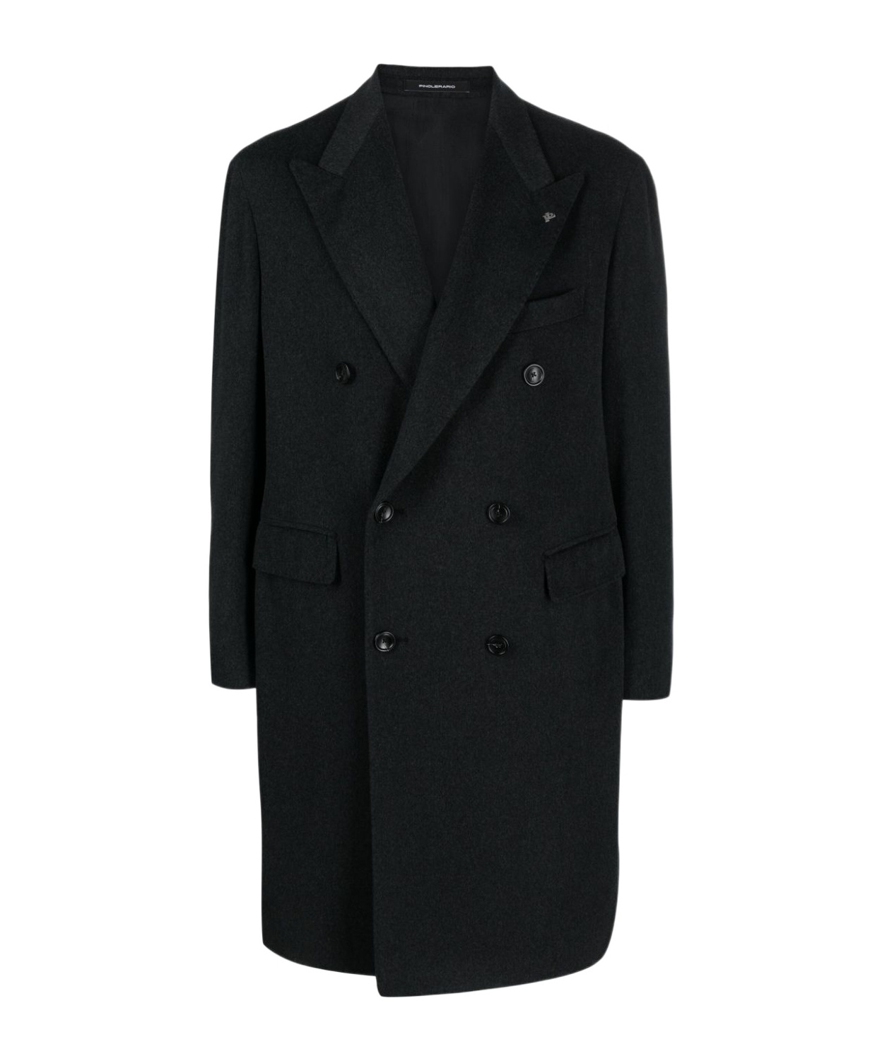 Tagliatore Peak-lapels Double-breasted Coat In Black