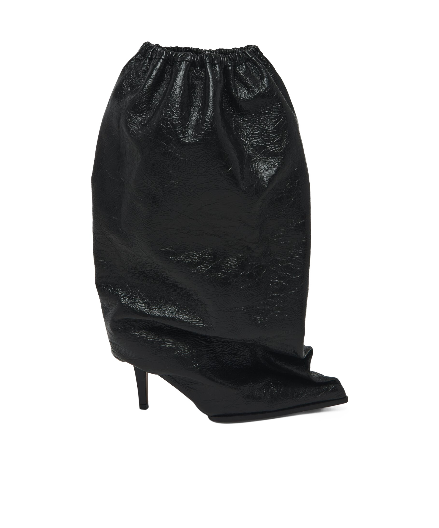 Alexander Mcqueen Elegant Black Leather Ankle Boots With 10.5 Cm Heel In Black