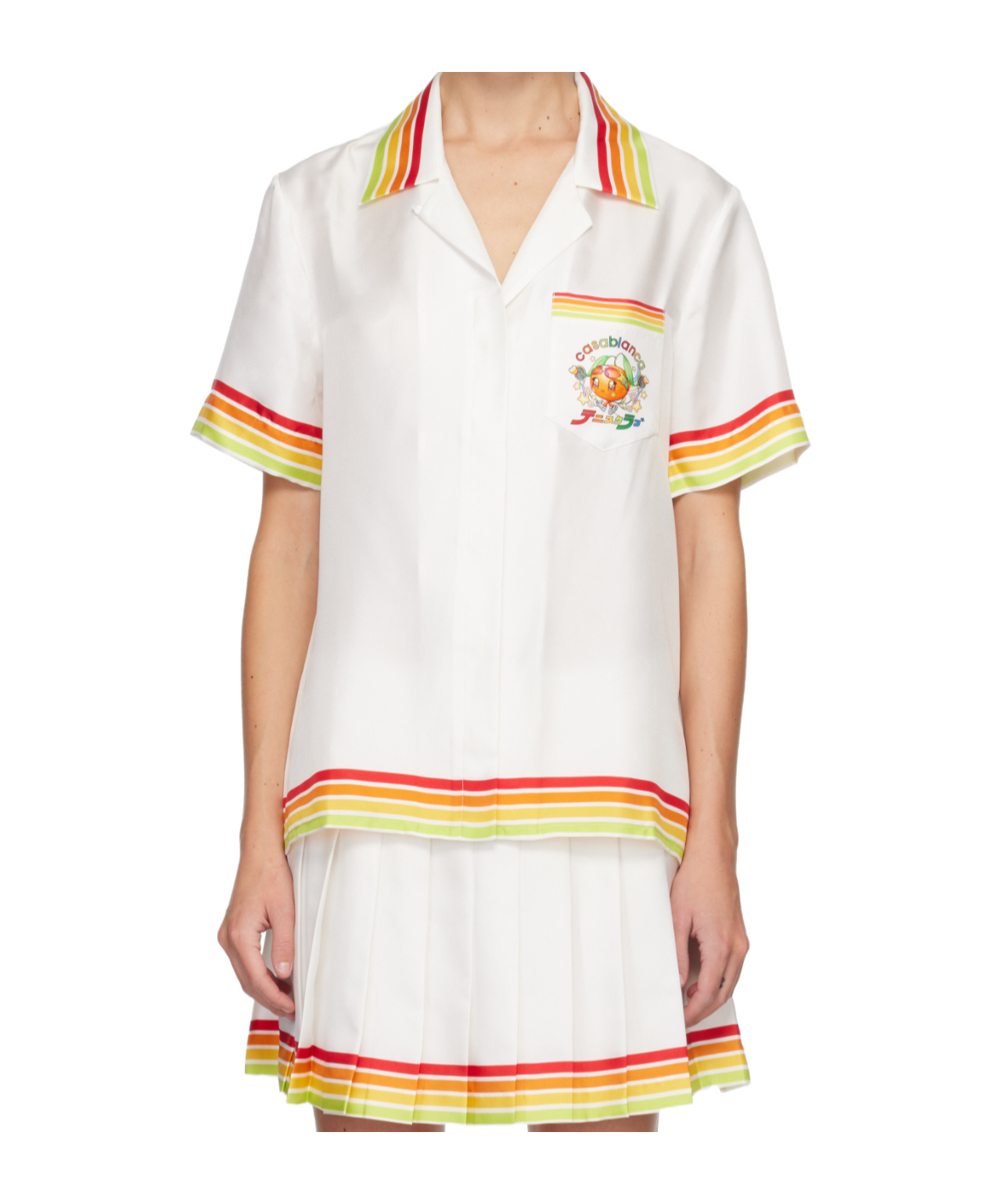 Casablanca Stripe-detailing Shirt In White