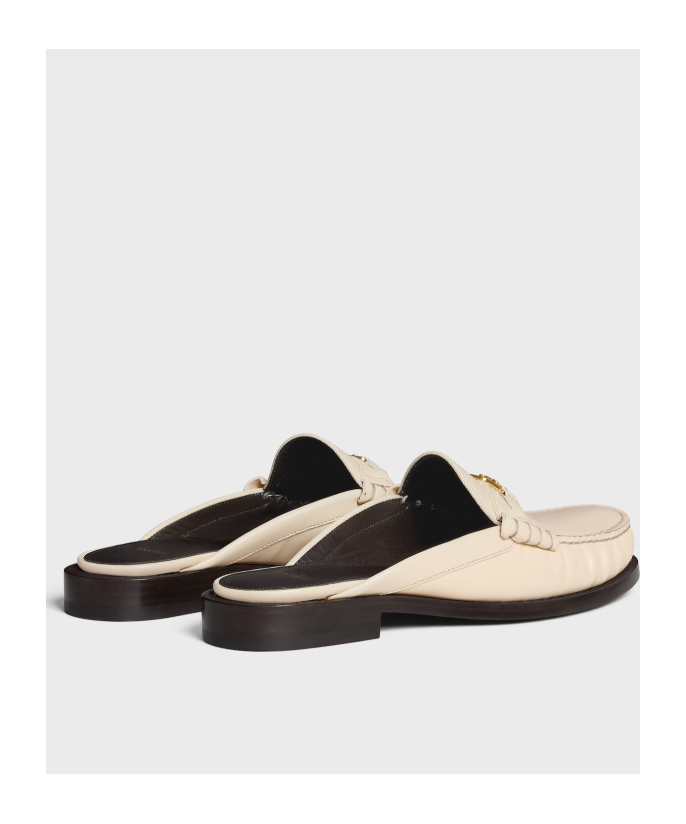 Celine Luco Mules In Milk Color