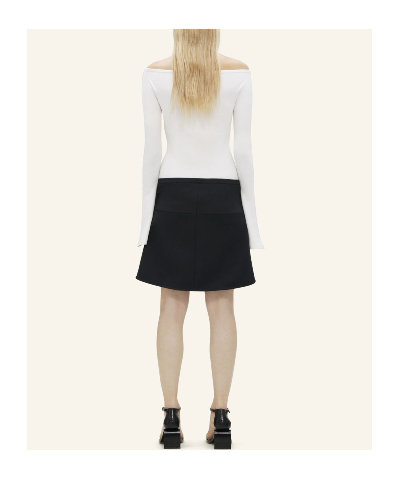 Courrèges Off-shoulder Zipped Bodysuit In White