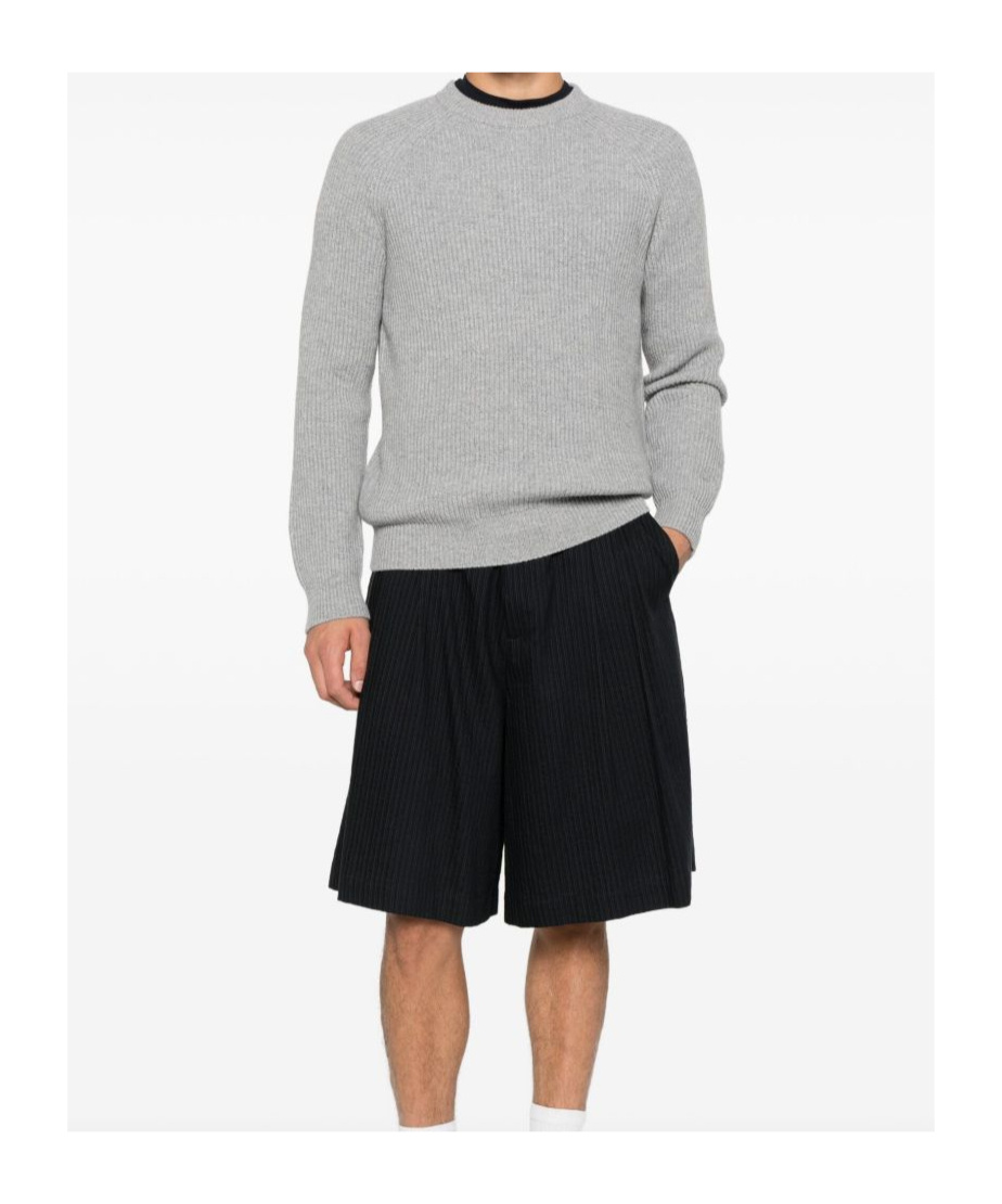 Mc2 Saint Barth Long-sleeved Sweater In Gray