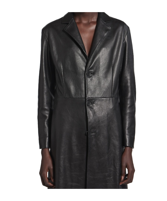 Balenciaga Women's Fitted Coat In Black In Black