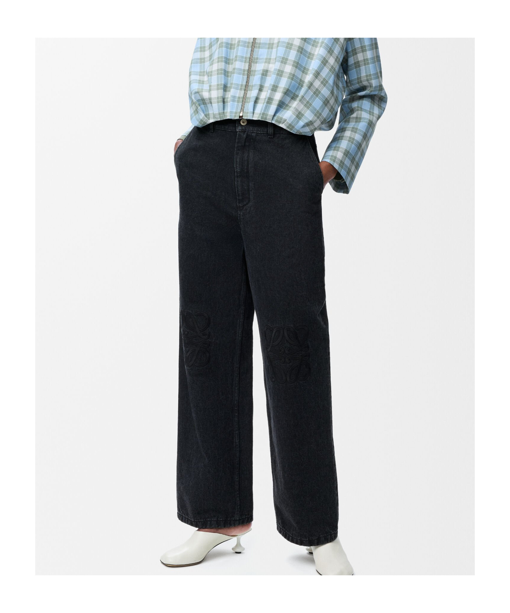 Loewe Jeans With Belt Loops In Black