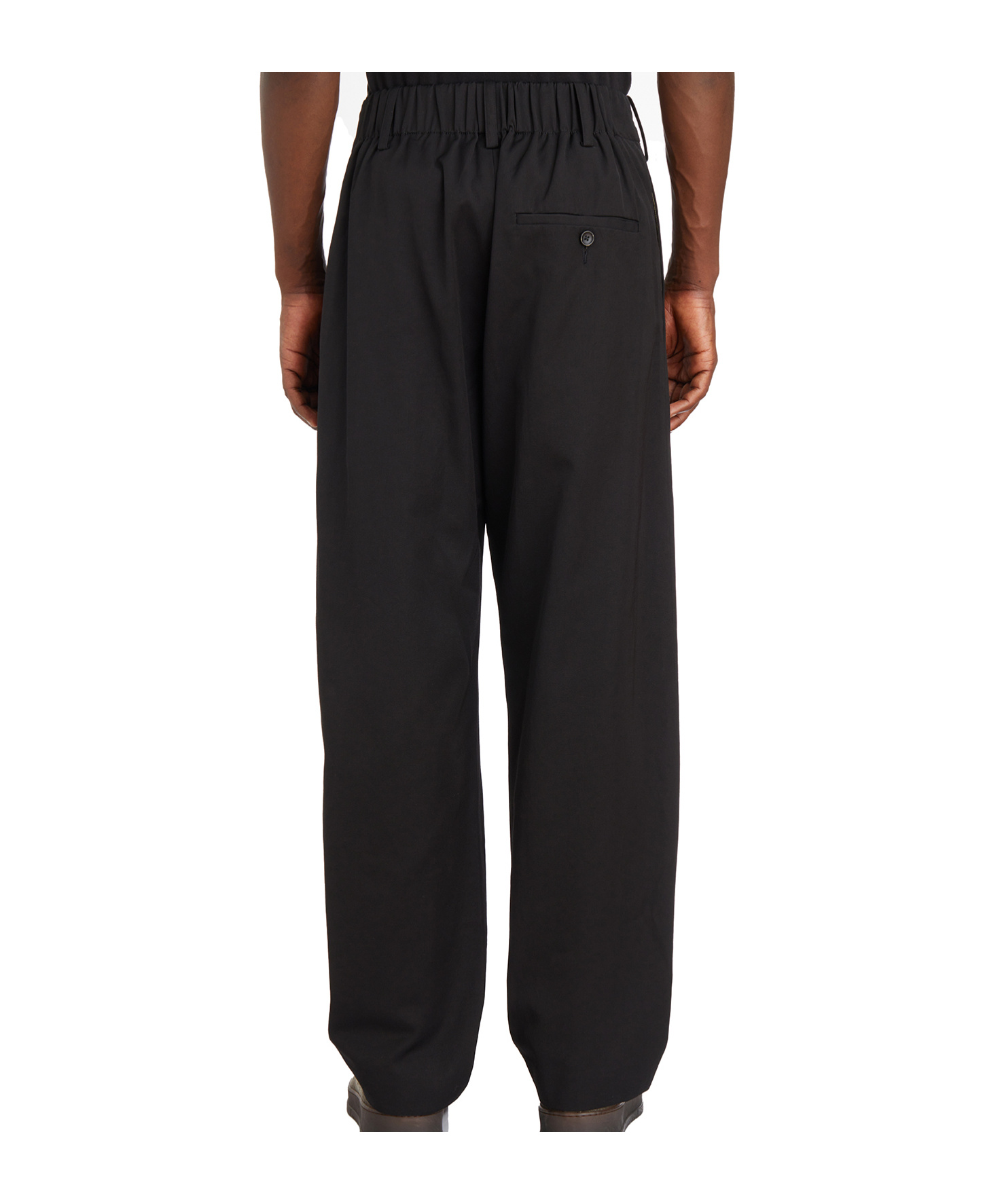 Uma Wang Belt Loop Casual Pants In Black