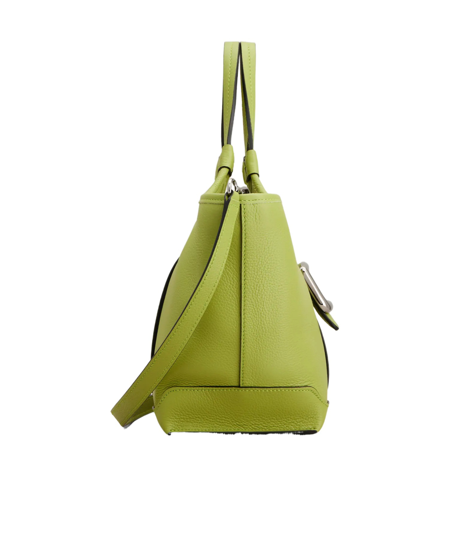 Roger Vivier Viv' Choc Mini Shopping Bag In Leather In Green