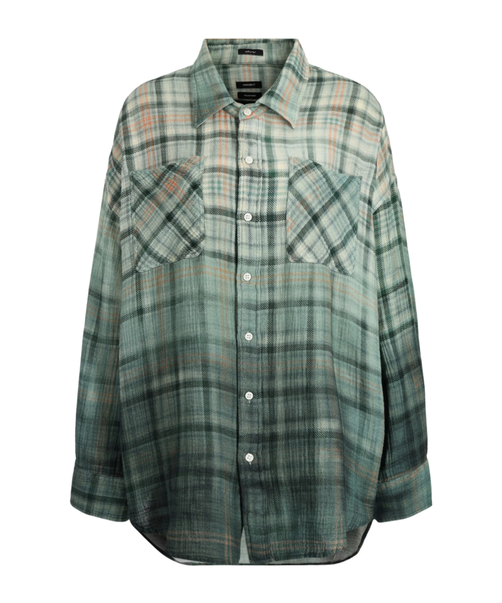 R13 Drop Neck Work Shirt In Green