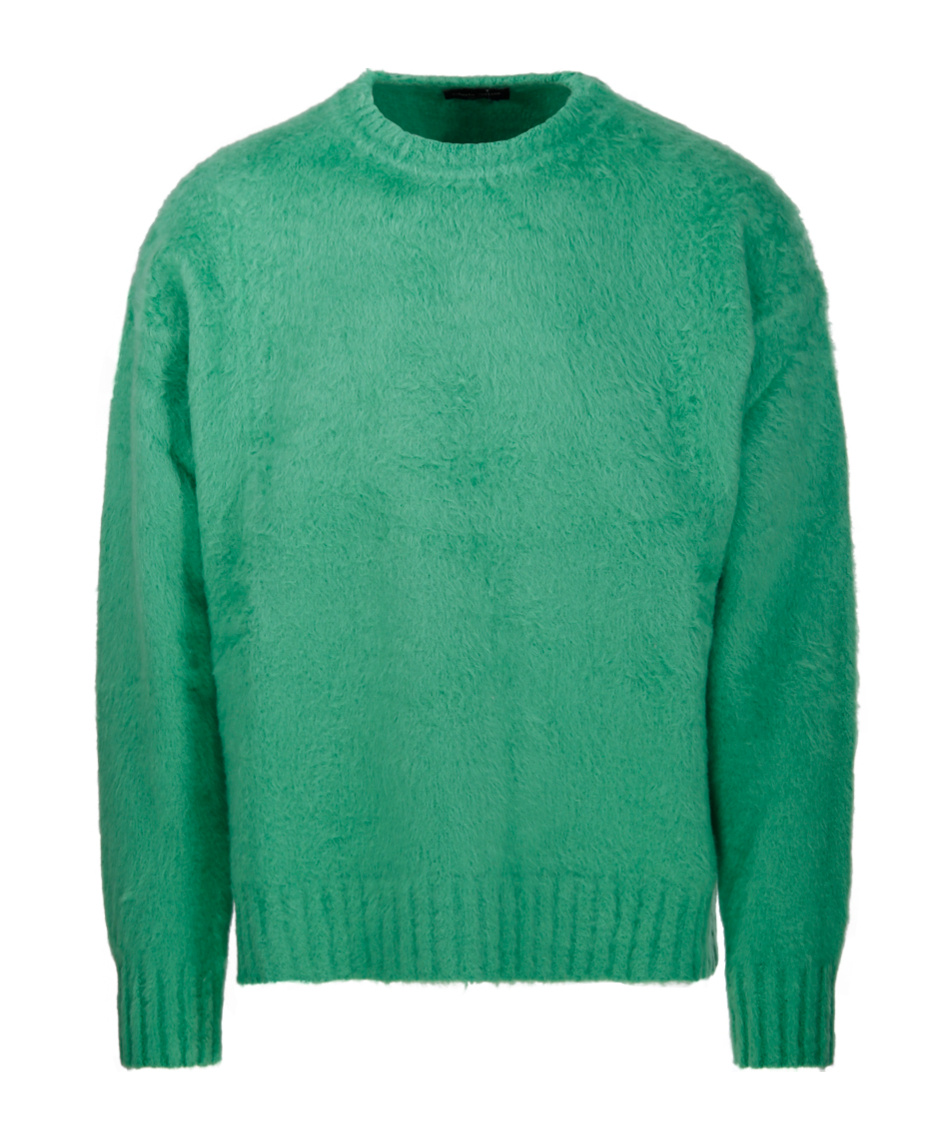 Roberto Collina Round-neck Knit Sweater In Green